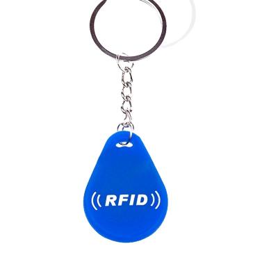 China Customized Waterproof/Waterproof 125Khz ABS Logo&Serial Number Laser RFID TK4100 EM4100 Blue Chip Keyfob Keyfob Key Chain 125Khz For Door Lock for sale