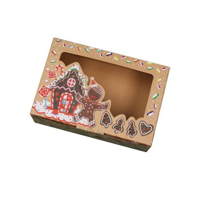 China Custom Recycled Materials Kraft Paper Soap Box Window Eco-friendly Christmas Gift Box For Creative Paper Packaging Box for sale