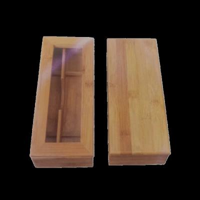 China Freely Customizable Bamboo Cutlery Box for Home and Restaurant Kitchens Hot Sale Chopsticks Spoon Box B20-1 (02N) for sale