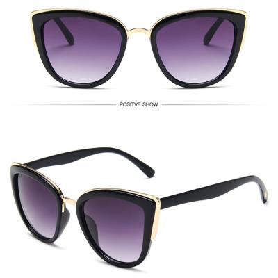 China Fashion Sunglasses 2021 Famous Brands Modern Cat-eye Trends Street Style Luxury Sunglasses For Women for sale