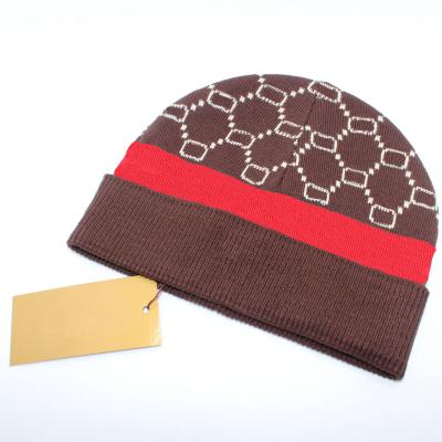 China JOINT Letter Jacquard Men Designer Winter Casual Warm Knitted Hats for sale