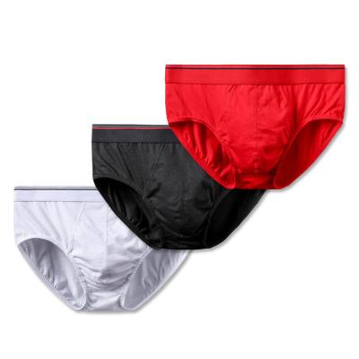 China 5 Colors Cotton Breathable Briefs For Men Solid Color Teenager Plain Underwear for sale