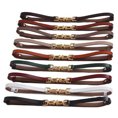 China IMAGE 9 Colors of Ace Two Layer Cowhide Matte Adjustable Fashion Women Belts Coated Accessories for sale