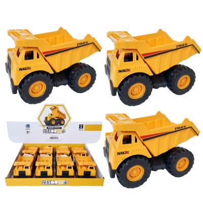 China Toy Vehicles Excavator Road Roller Mixer Truck Kids Toy Construction Trucks Toys Set Friction Pull Back Car Toy for sale