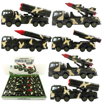 China De Toy New Item Children Novelty Pull Back Plastic Diecast Military Cars Toys Promotional Children Simulation Rocket Pull Back Toys For Children for sale