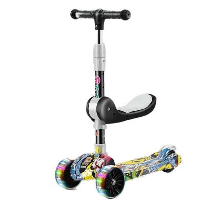 China Child Three-in-One Scooter Children's Pedal Scooter Flash Wheel Three Wheel Kids Scooter for sale