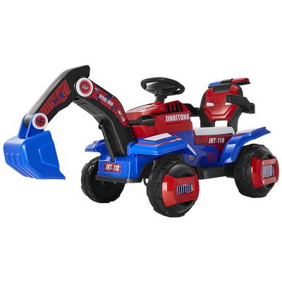 China Ride On Toy Made In China Kids Ride On Toy 4 Wheel Electric RC Cars 12V Car With Light And Music Excavator Toys for sale