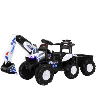 China Ride On Toy Power Hot Wheel 12v Kids Ride On Car Electric Outdoor Tractor Excavator Children Drivetoy Car for sale