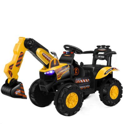 China Wholesale Ride On Toy Children Fashion Electric Car Baby Toy Kid Ride On Car Arm Excavator Tractor Electric Digging Toy for sale