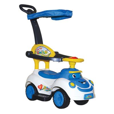 China Eco-friendly Material Car Shaped Baby Walker Four Wheels Battery Operated Do Not Ride On Mini Toy Car For Kids for sale