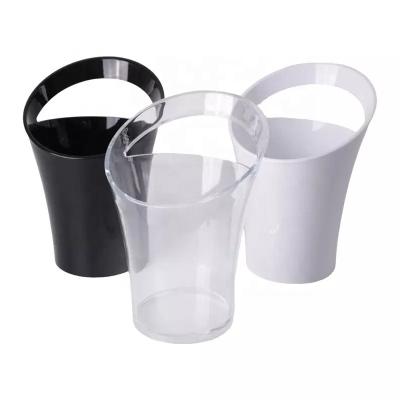 China Sustainable 2022 New design 4.5L Clear plastic wine cooler bucket champagne ice bucket with lid for parties for sale