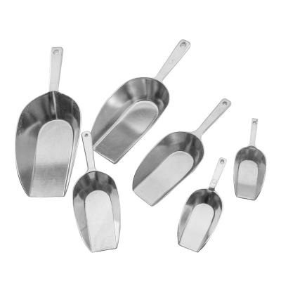 China Sustainable High quality wholesale 6.12. 24. 36. 58. 85OZ aluminum shovel ice scoop for sale