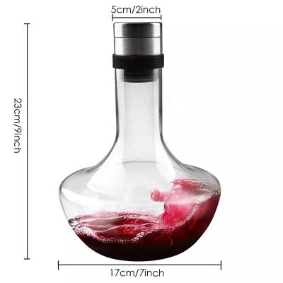 China Eco friendly Amazon hot sales unique wine decanter aerator set glass wine decanter wine decanter set for wine lovers for sale