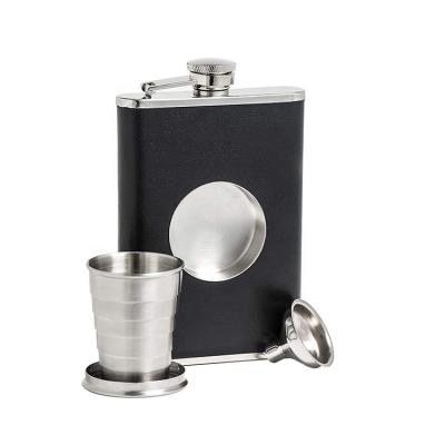 China Vintage Jagermeister Metal Stainless Steel Alcohol Wine Liquor whisky Hip flask for sale