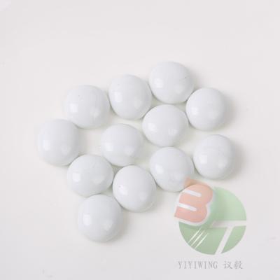 China China 500g 17-19mm porcelain white flat glass beads Special shaped crystal fire pit glass stone ceramics marble balls for sale