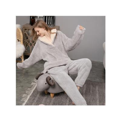 China Hot Sale QUICK DRY Women's Flannel Pajamas Sleepwear Plus Size Women's Sleepwear Clothing Set for sale