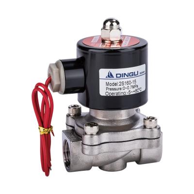 China 2S Series General Stainless Steel 24V 12V 2/2 Way Water Normally Closed Solenoid Valve for sale