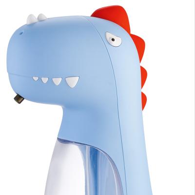 China Bathroom Dinosaur Desk-top Flush Light Music Electric Multi-functional Automatic Foam Soap Dispenser 260ml USB Kids Cute for sale