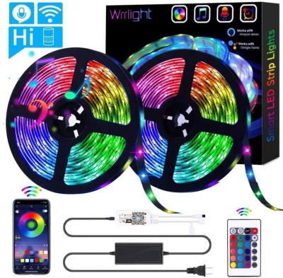 China 80 CRI 5m 10m 20m Wifi Smart Led Strip Light with App Remote Control Rgb Ambient Light for sale