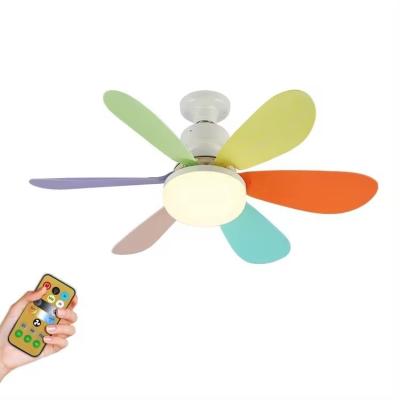 China Small Size Flower Fan Light Solar Mini Ceiling Lights With Fan and Support Dimmer Yes for sale