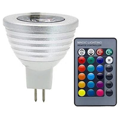 China New Modern Style 60 Degree Head Beam Angle 12v 3w Mr16 RGB 24 IR Multi Head Multi Color Led Bulb for sale