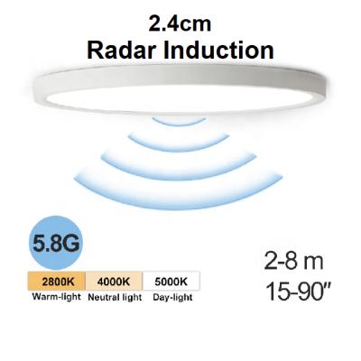 China Color temperature can be adjusted in advance led modern smart induction flux mount ceiling lamps motion sensor integrated sensor surface mounted light for bedroom for sale