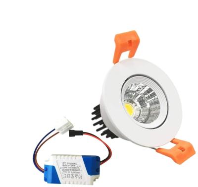 China Modern New Products 5w 60 Beam Angle Cob Ceiling Light 2.5in (65mm) Dimmable Led Downlight for sale