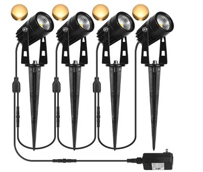 China 13m/42.7ft 12w Package 13m/42.7ft 12w Waterproof and Dustproof Direct Plant 4 Spike Garden Garden Light Waterproof Led Spike Light for sale