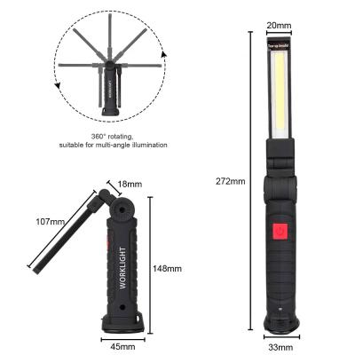 China Instant Sale Portable Outdoor Waterproof Usb Flexible Led Folding Led Rechargeable Work Light GZD-SC-2P for sale