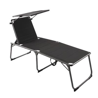 China Modern Outdoor Beach Folding Lounge Chair Leisure Outdoor Camping Chair With Tent Folding Bed for sale