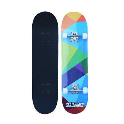 China Non-slip Aluminum Alloy Maple Deck PU Skateboard High Rebound PU Wheel And Wear Resistant Skateboard for sale