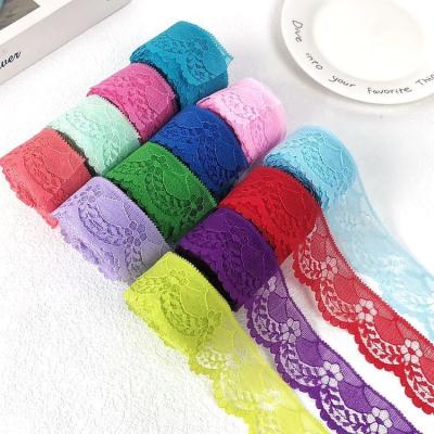 China Custom High Quality Handmade Factory Lace Elastic Non-stretch Lace Up Handmade DIY Accessories Clothing Accessories Lace for sale