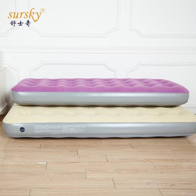 China Bestway Foldable Wear-proof Inflatable Bed Cotton Rubberized Camping Travel Air Mattress for sale