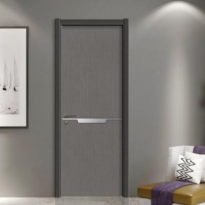 China Factory Supply Waterproof Doors Room MDF Door Modern Design Solid Wood Interior Interior Wooden Doors for sale