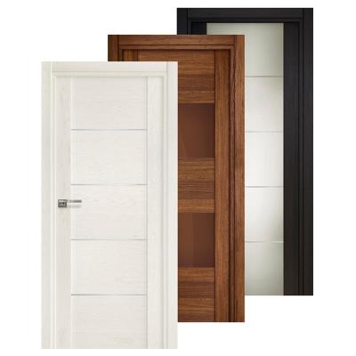 China Newest Style Waterproof Wooden Double Door Bedroom Wooden Doors Designs Interior Solid Wood Door For House for sale