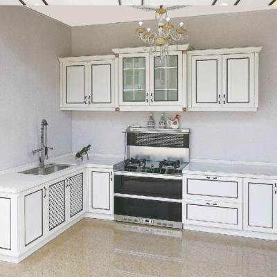 China Popular Custom Kitchen Cabinets Modern Solid Wood Color OEM Cabinets Kitchen Furniture for sale