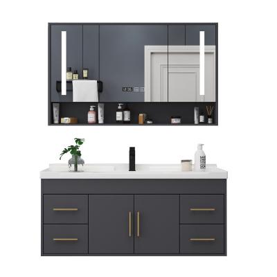 China Eco-friendly European Modern Basin Wall Cabinet Wood Bathroom Design Wooden Bathroom Cabinet Mirror For Bedroom for sale