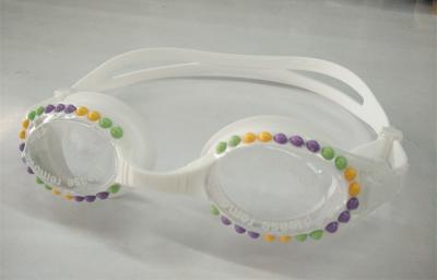 China Colorful Acrylic junior Swimming Goggles , Unisex Cut Anti Fog Coating  Glasses for sale