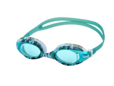 China Printing Anti Fog Swimming Goggles UV Protection with Auto Adjustable Clips for sale