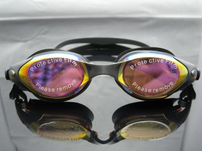 China Gafas duplicadas lentes transparentes de la junta de la nadada, gafas negras de la natación del silicón en venta