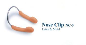 China Stable Durable Ear Plugs And Nose Clip Latex / Metal Swimming Nose Clip for sale