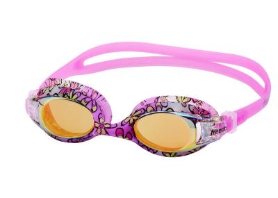 Chine La lentille UV de bouclier d'impression de miroir de lunettes juniors roses de natation badine des lunettes de sports à vendre