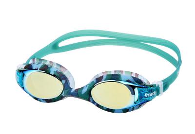 China Colorful  Girls Swimming Goggles Custom Printing Silicone Adjustable Nose Bridge for sale