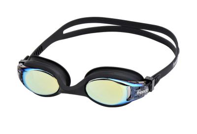 China Las gafas de la natación del negro de la correa del silicón, duplican revestido refrescan gafas de la nadada en venta