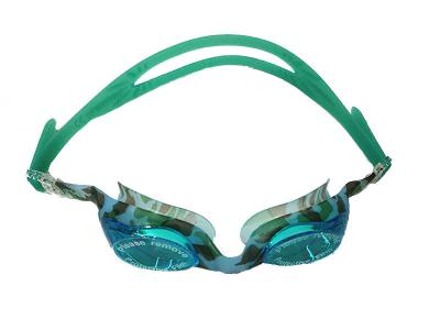 China Special Printing Silicone Swimming Goggles PC / Anti fog / Anti UV Lens for sale