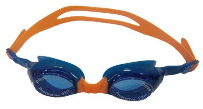 China Colorful Silicone One pieces Junior Swimming Goggles , Kids Swimming Goggles for sale