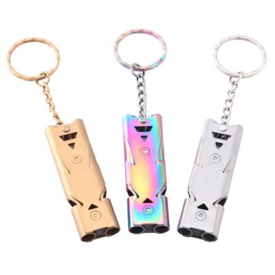 China Titanium/SS/Aluminum/Brass Or As Per Your Request Customizable Multicolor Mini Aluminum Soccer Referee Sport Whistle for sale