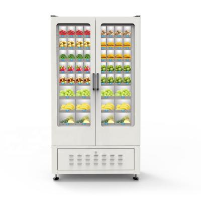 China Subway Station  Airport  Shopping Mall Self Service Cooling Locker Fresh Food Vending Machine Smart System Refrigerated Lockers for sale