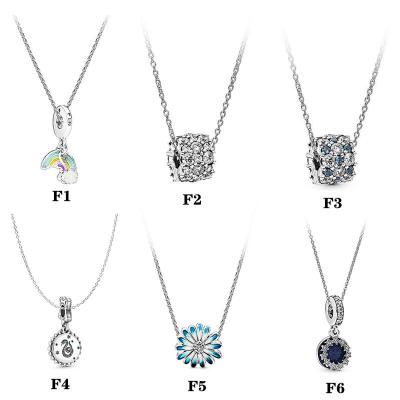 China CLASSIC 925 Jewelry Wholesale Sterling Silver Necklace Original Pandorar Diallo Women's Pendant Necklace Set for sale