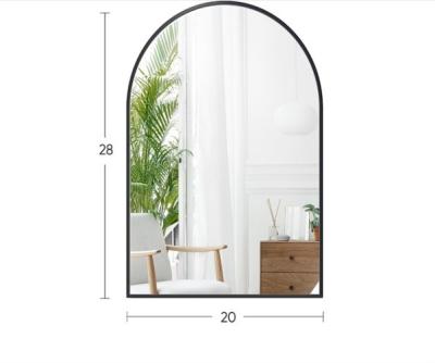 China Customized Aluminum Alloy Bathroom Decorative Wall Hanging Mirror in Large Round Shape for sale